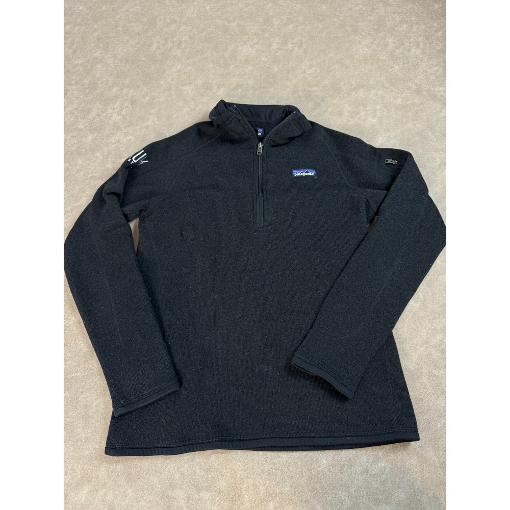 Patagonia Womens Outdoor Quarter Zip Pullover Fleece Jacket Common Thread Black